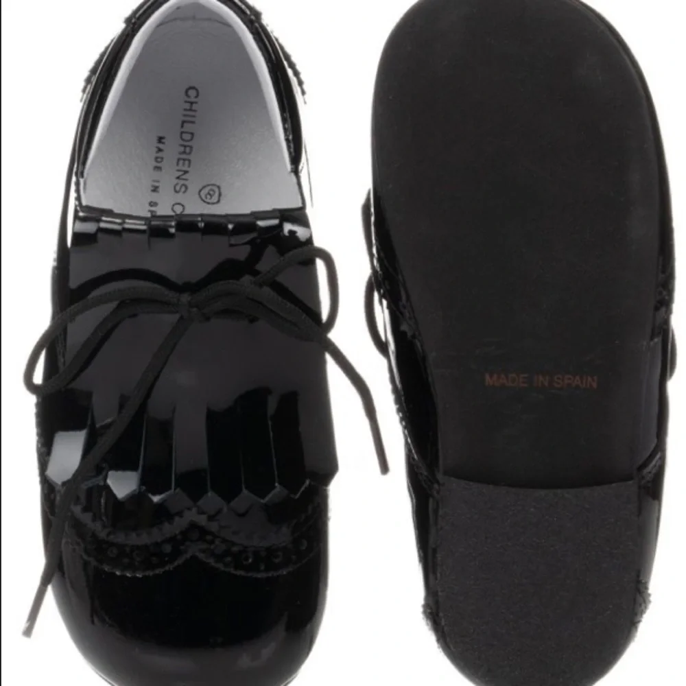 Children's Classics Black Patent Leather Brogues